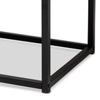 Baxton Studio Bardot Wood Bench, Walnut Brown and Black (207-12489-HiT)