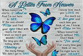 Licpact Metal Signs Plaques Wall Decor Hanging Art a Letter from Heaven Butterfly Posters Prints Art Sculpture Decorative for Ho