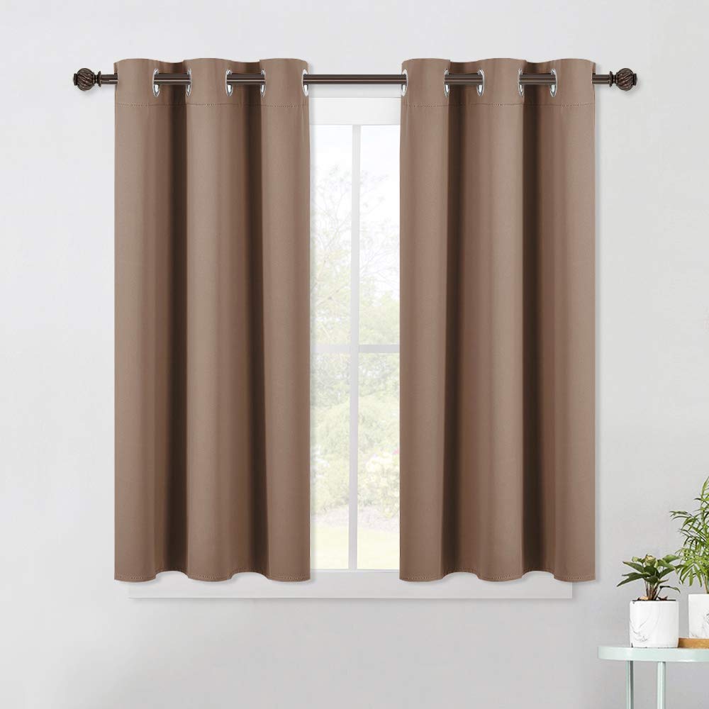 Nicetown Blackout Window Curtains And Drapes For Kitchen, Window Treatment Thermal Insulated Solid Grommet Blackout Drapery Pane
