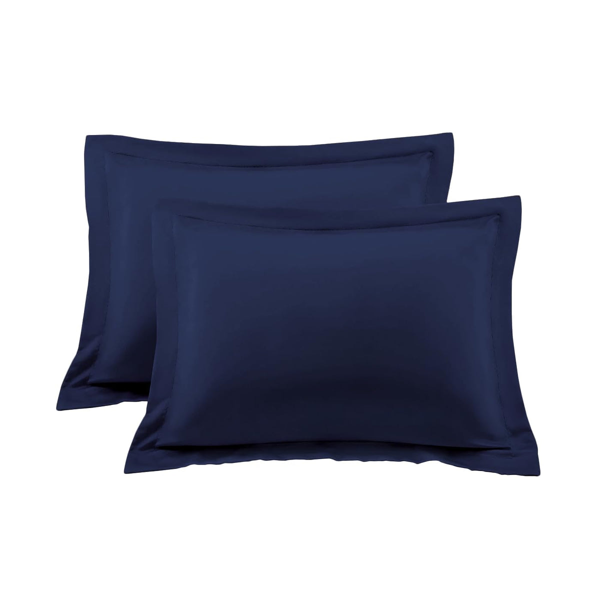 King Pillow Shams Set Of 2 Navy Blue Pillow Shams King Size 20X36 Pillow Cases 600 Thread Count 100% Egyptian Cotton Hotel Class