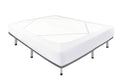 Biscaynebay Decorative Box Spring Cover Twin & Twin Xl Size, White Luxurious Jersey Knitting Stretchy Wrap Around 4 Sides Bedski