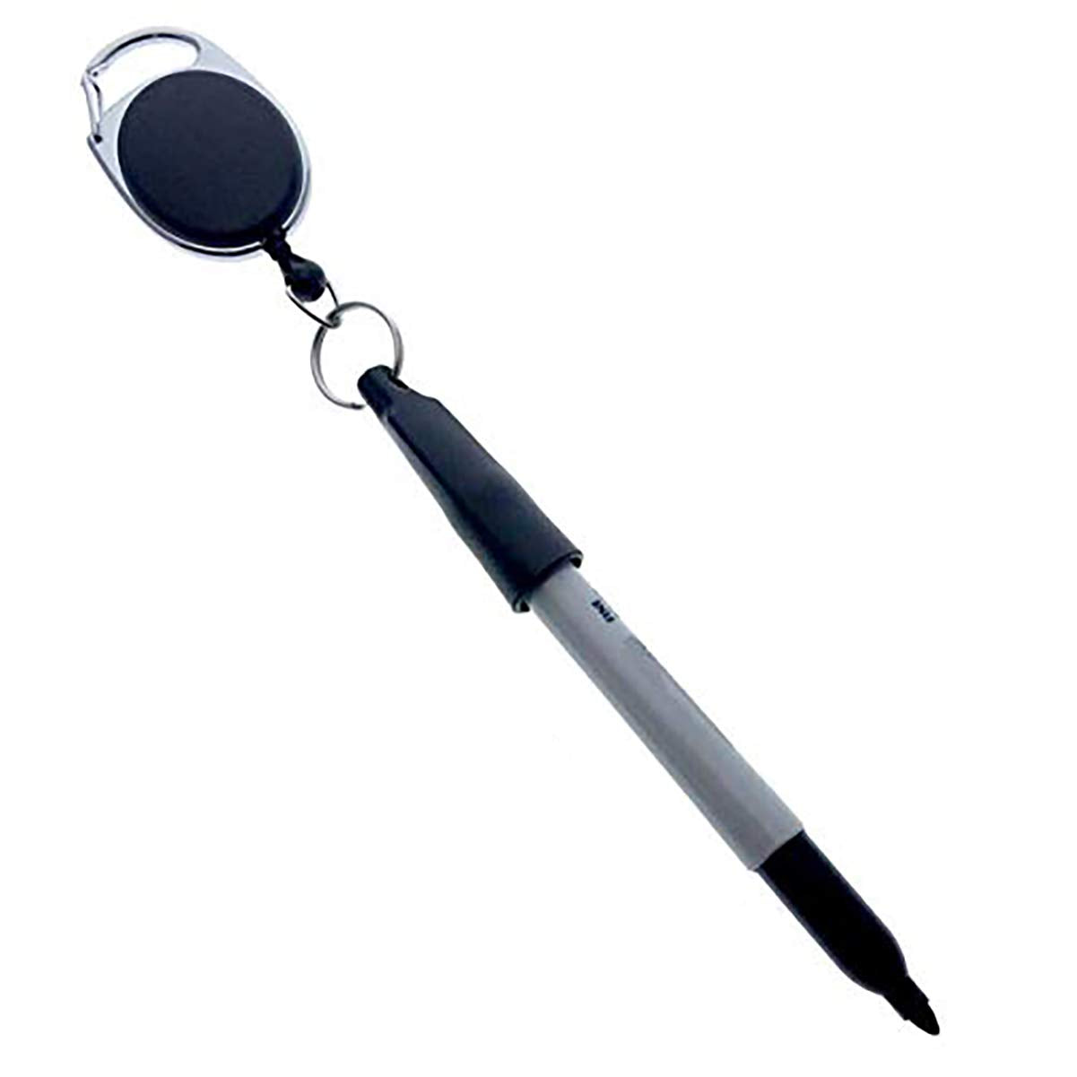 Reel-N-Rite Retractable Pen Reel For Thick Markers & Carpenter Pencils - Carabiner Clip For Apron, Belt Loop Or Bag Strap - Grea
