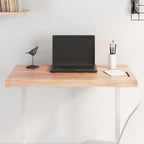 vidaXL Table Top, Solid Oak Wood with Live Edge, Light Brown, Varnished Finish, 31.5"x23.6"x(0.8"-1.6"), Ideal for Home and Commercial Settings