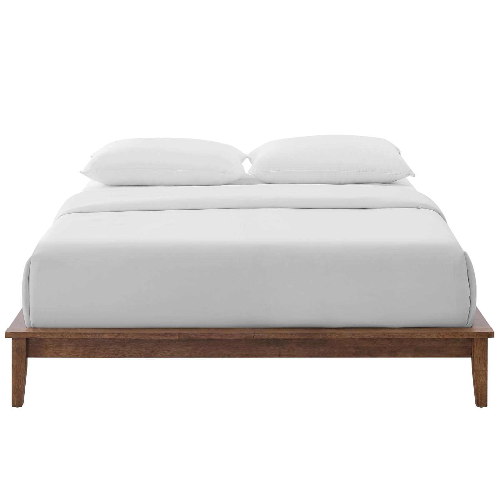 Modway Lodge Wood Platform Full Bed Frame In Walnut