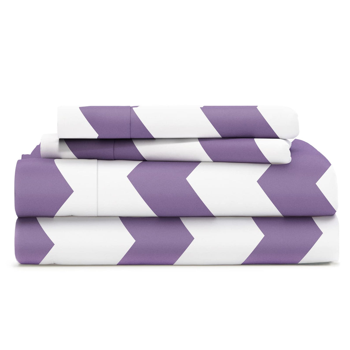 Cosy House Collection Chevron Bed Sheet Set - Super Soft Luxury Hotel Sheets - Stain & Wrinkle Resistant - 5 Piece Bedset (Split