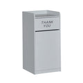 Flash Furniture Wood Tray Top Receptacle, Set of 1, Gray