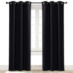 NICETOWN Halloween Soundproof Thermal Insulated Blackout Curtain Thermal Insulated Solid Grommet Room Darkening Drape for Dining