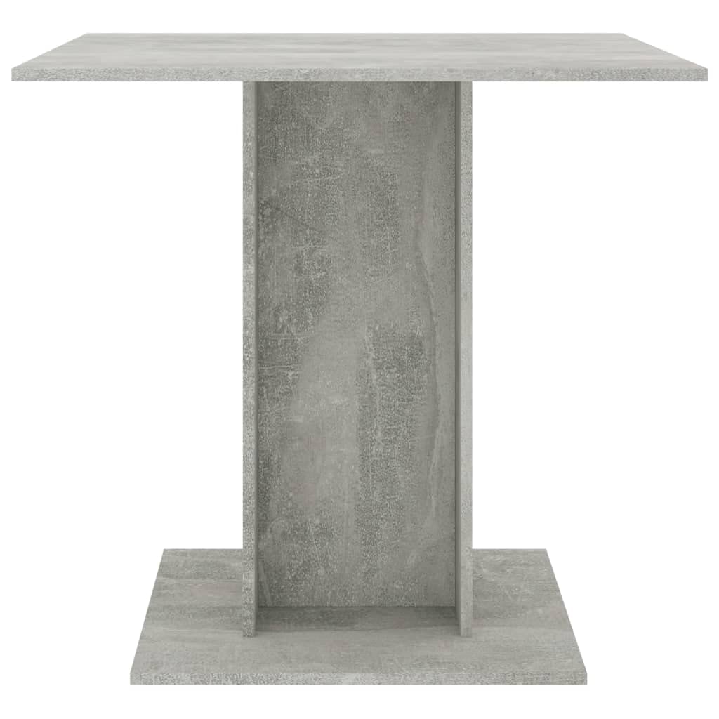 vidaXL Modern Square Dining Table – Concrete Gray Engineered Wood – Minimalistic Design – Easy Clean and Maintenance