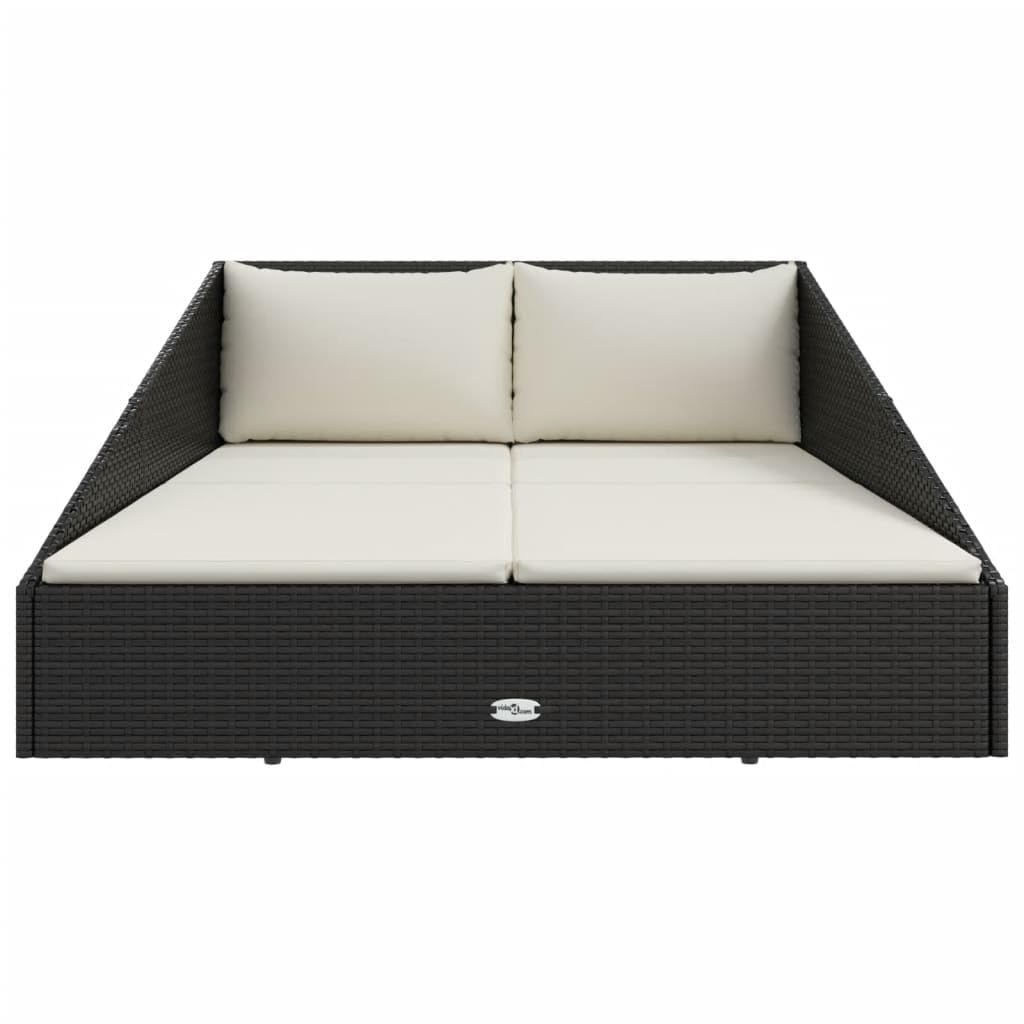 vidaXL Garden Bed Black 79.1"x54.7" Poly Rattan