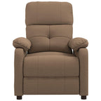 vidaXL Brown Fabric Massage Recliner | Comfortable Relaxing Chair | Durable Polyurethane Upholstery | Farmhouse Style | Lightweight Lounge Furniture