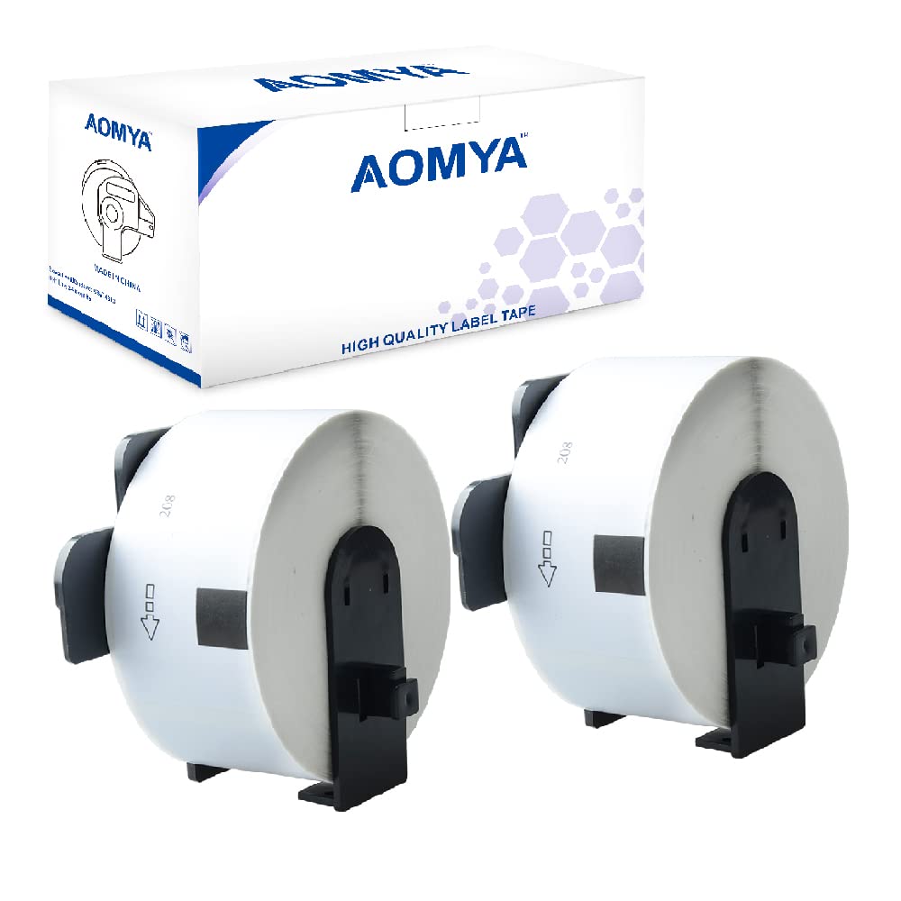 Aomya 2 Pack Dk-1208 Large Address Label Compatible For Brother Dk 1208 38Mmx90.3Mm 1.4'X 3.5' Die-Cut 400 Labels Per Roll For