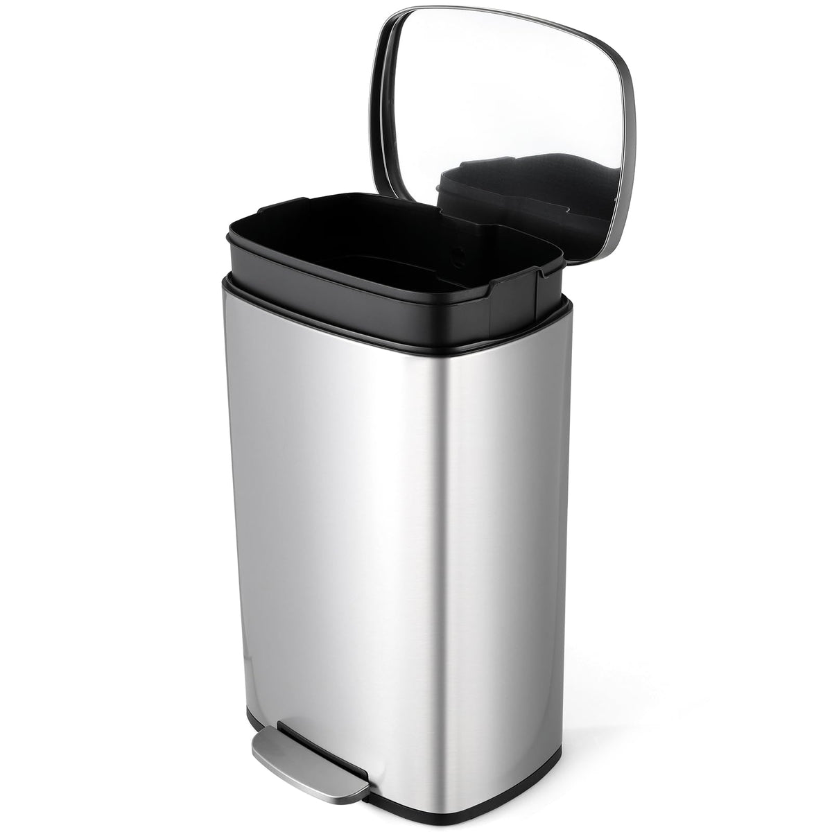 13.2 Gal Kitchen Trash Can, 50L Recycling or Garbage Bin,with StepOn Pedal