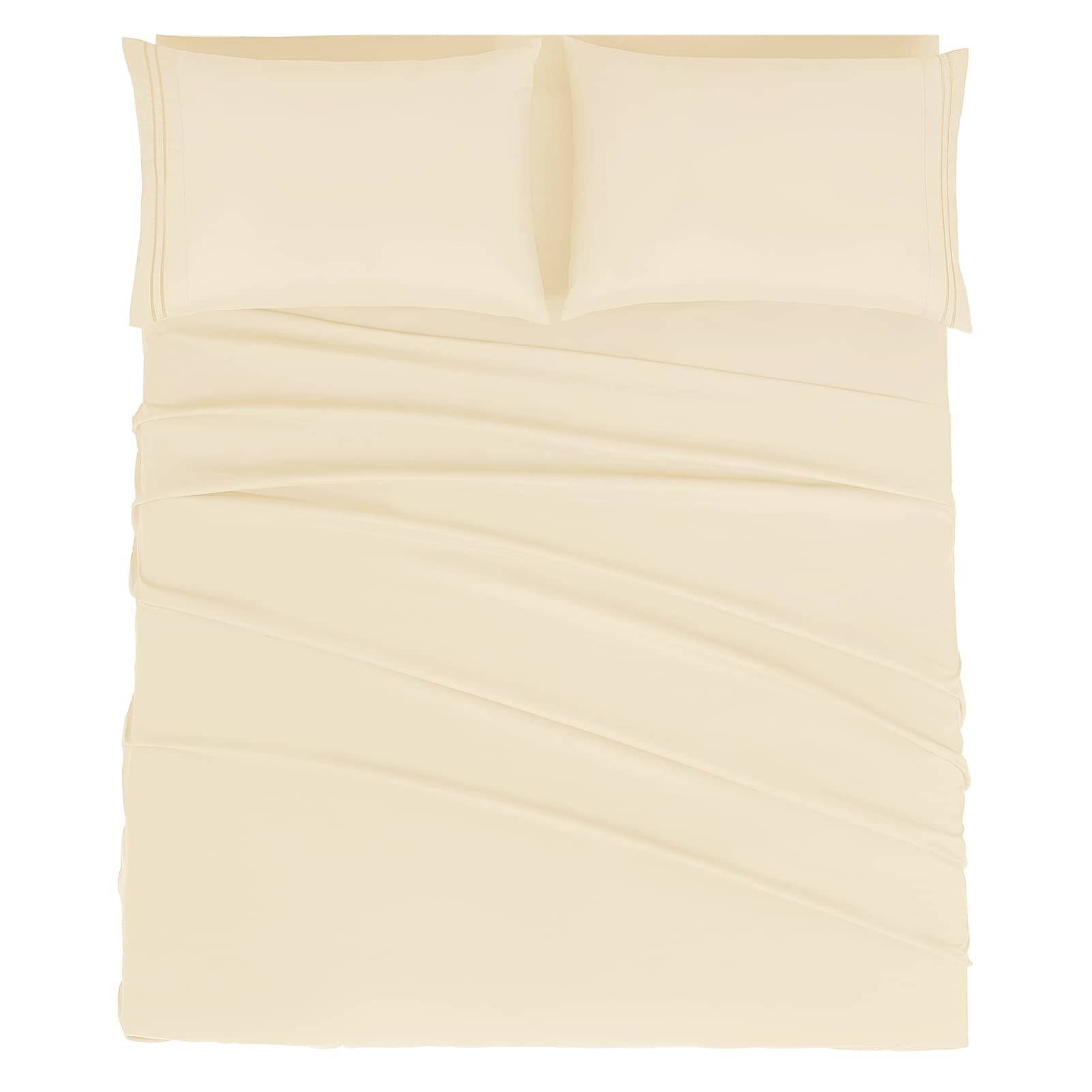 Mejoroom Full Size Sheet Set - Soft Microfiber Bed Sheets - Deep Pocket Fitted Sheet, Breathable, Soft, Wrinkle & Fade Resistant