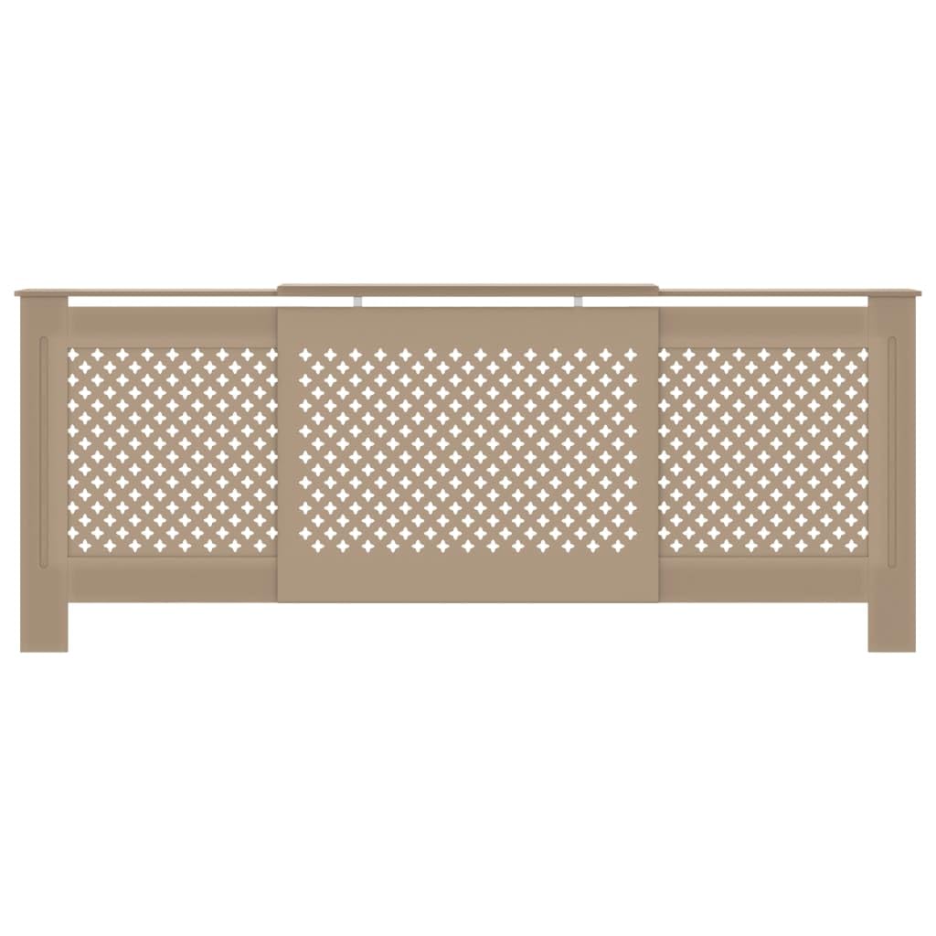 vidaXL MDF Radiator Cover, Versatile Design with Adjustable Length, Extra Storage Shelf, Sturdy, Durable Modern Cross Slats - Brown