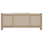 vidaXL MDF Radiator Cover, Versatile Design with Adjustable Length, Extra Storage Shelf, Sturdy, Durable Modern Cross Slats - Brown