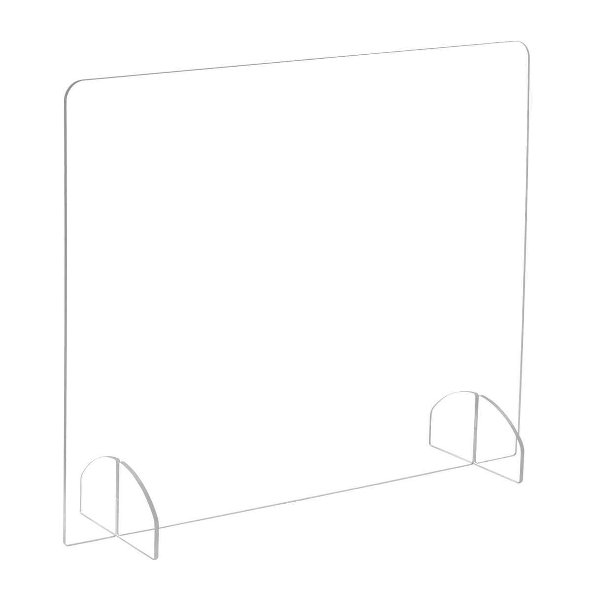 Safco Products Protective Acrylic Portable Sneeze Guard, Freestanding Cough & Sneeze Shield For Workers, Receptionists & Customers, 29.5&quot;W X 23.5&quot;H, Sturdy 0.236&quot; Material Thickness