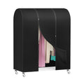 Zilink 50 Garment Rack Cover Dustproof Clothes Rack Cover Breathable Garment Bags Protector Wardrobe Cover with 2 Durable Zipp