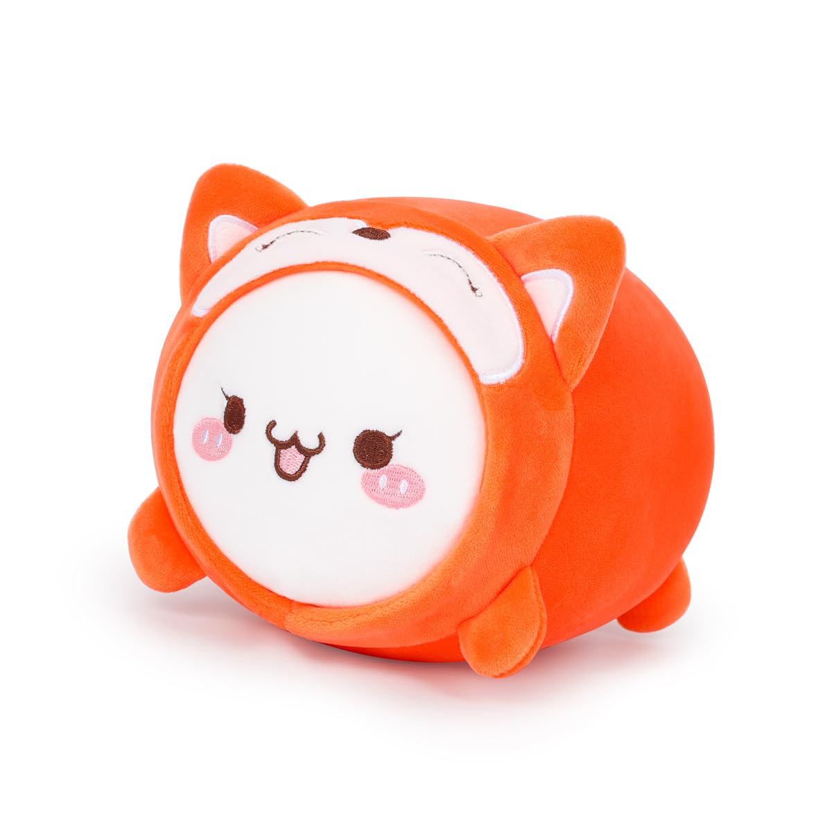 AIXINI Cute Cat Fox Plush Pillow 15.7    Kitten Foxes Stuffed Animal, Soft Kawaii Cat Plushie with Fox Outfit Costume, Hugging P