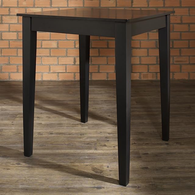 Crosley Furniture Counter Height Wood Pub Table for Bar and Dining, Black