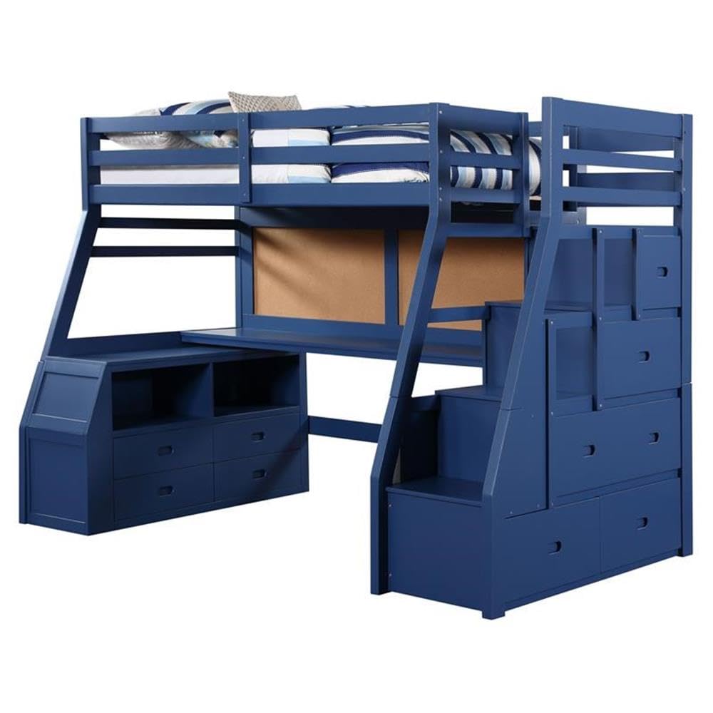 Acme Jason II Storage Twin Wooden Loft Bed - Thumbnail 2