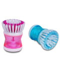 Worldwide eMart Dish Cleaning Brush with Liquid Soap Dispenser (Pack of 2) | Kitchen Sink Scrubber Brush for Dish Wash & Washba