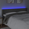 Vidaxl Led Headboard Home Indoor Bedroom Bed Accessory Upholstered Bed Header Furniture With Led Light Gray 57.9"X6.3"X46.5"/50.4" Velvet