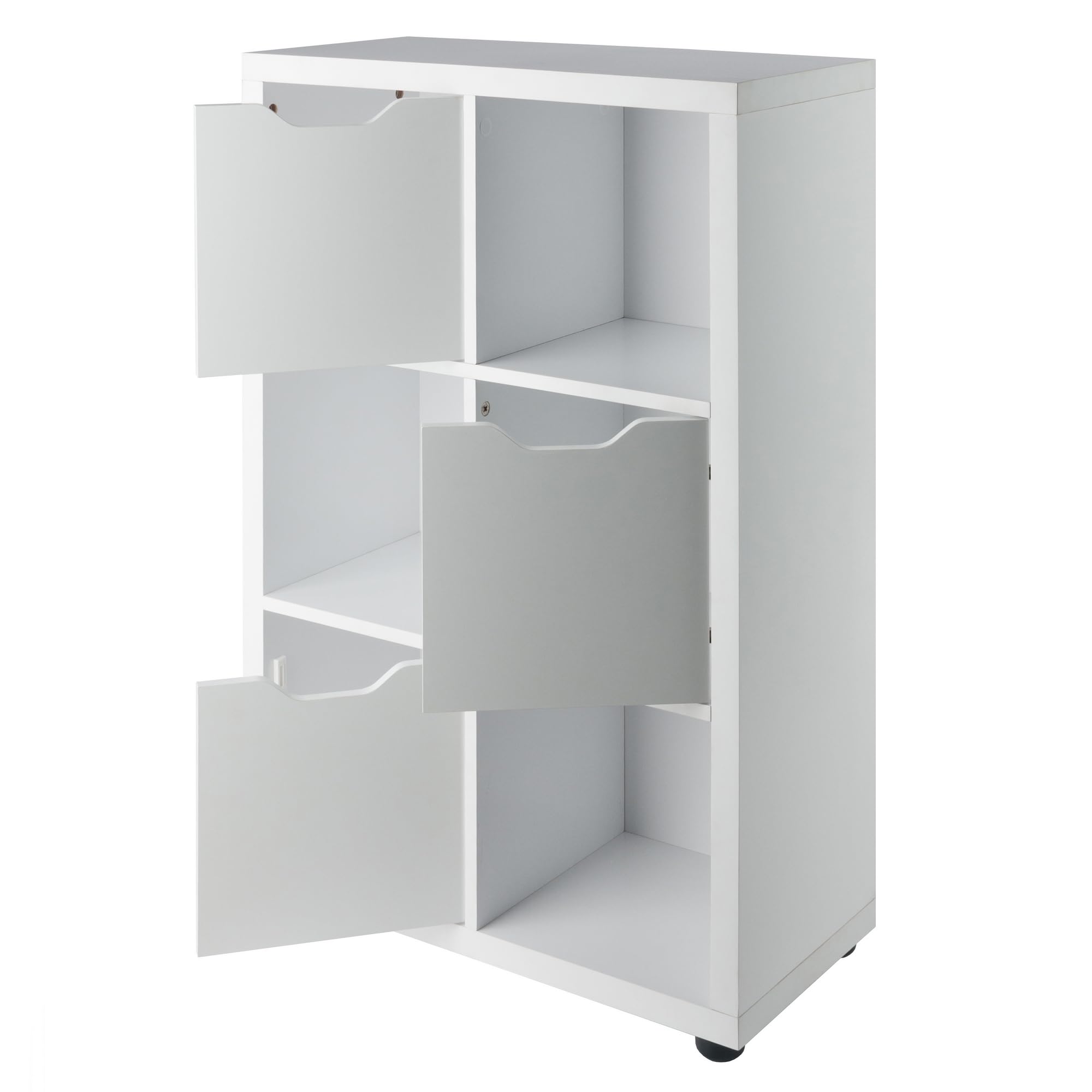 Winsome Julian 3x2 Storage Cabinet, for Living Room, Home Office, White