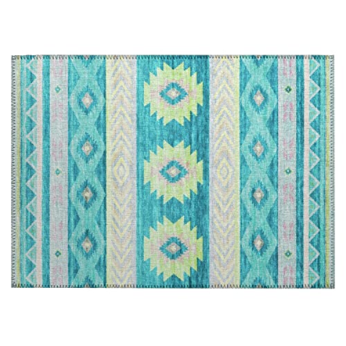 Phoenix Ph3 Blue Southwestern Rug Rectangle 9' X 12'