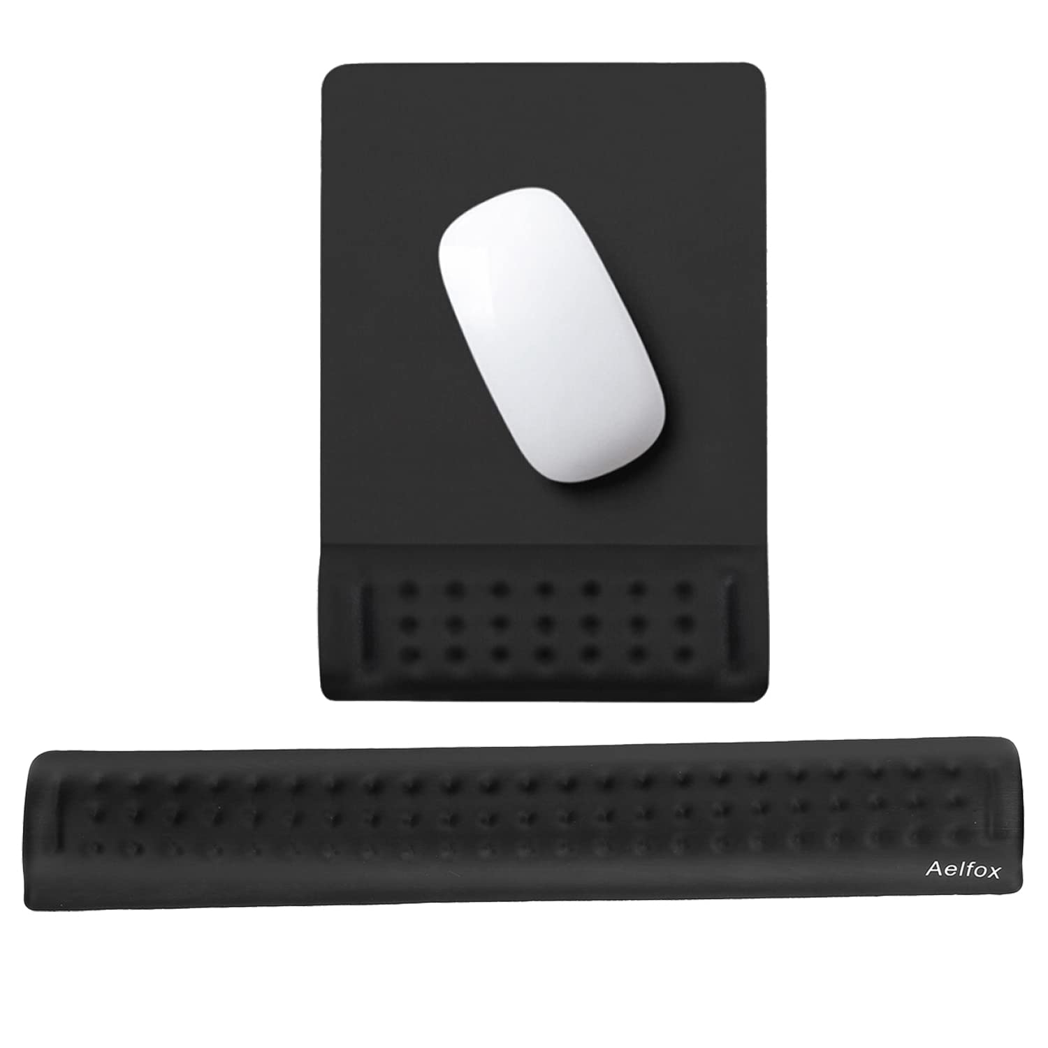 Aelfox Memory Foam Keyboard Wrist Rest&Gaming Mouse Pad With Wrist Support, Ergonomic Wrist Pad For Office, Home Office, Laptop,