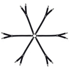 Eopocdor Bed Sheet Straps Adjustable,Metal Fasteners,6 Sides for Full,Queen,King Twin,Any Size Bed (Black)