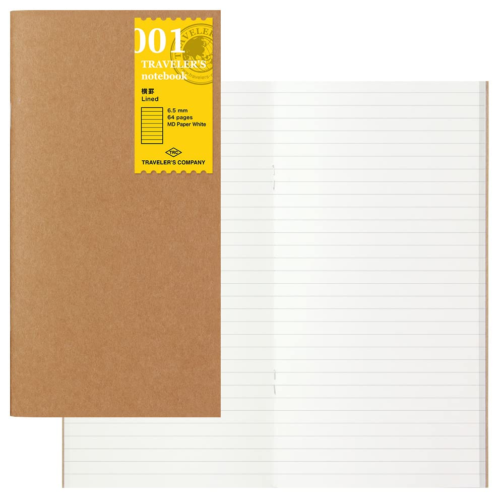Traveler'S Notebook Refill Horizontal Ruled 2 Pack Regular Size 14245006 Midori