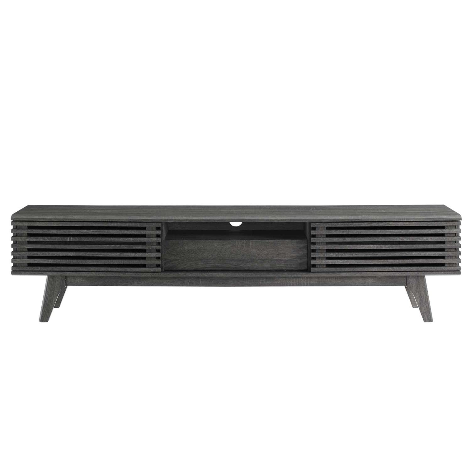 Modway Render Mid-Century Modern Low Profile 70 Inch Tv Stand In Charcoal, 70'