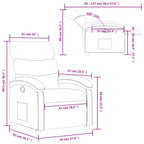 vidaXL Reclining Armchair, Seat with Armrest Back, Television Rest Armchair, Lounge Office Chair, Synthetic Leather Grey