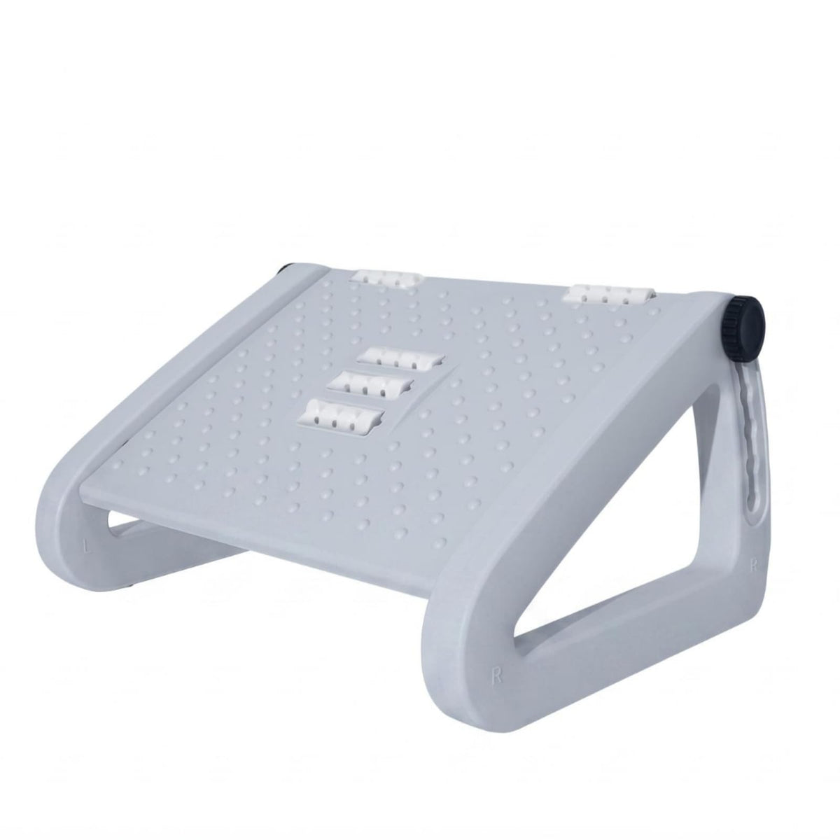 ECOMISTIQ Massaging Massage Footrest NonSlip Adjustable Footrest ABS Massage Foot Rest, Gray