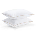 Puredown® Goose Feathers And Down Alternative Pillows, Premium Medium To Firm Bed Pillows For Sleeping, Luxury Pillows With Downproof Cover, 2 Pack, Standard Size, 20X26 Inches