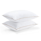 puredown Goose Feathers and Polyester Fiber Pillows, Premium Medium to Firm Bed Pillows for Sleeping, Luxury Pillows with Downpr