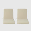 Westintrends Solace Outdoor Chaise Lounge Chair Cushions Set Of 2, 74' X 22.5', Beige
