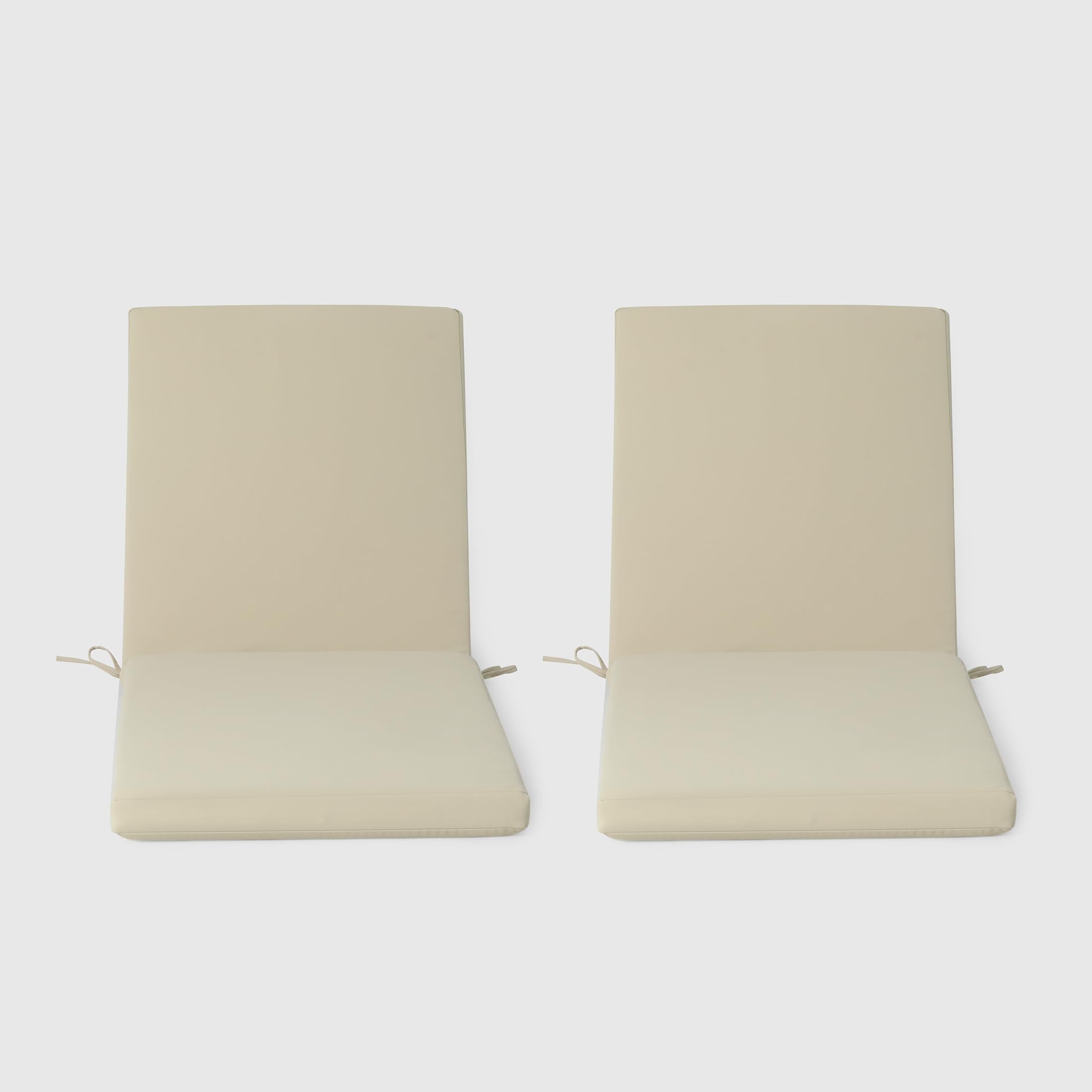 Westintrends Solace Outdoor Chaise Lounge Chair Cushions Set Of 2, 74' X 22.5', Beige