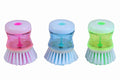 Garden Of Arts 2 Pcs Cleaning Brush with Soap Dispenser for Kitchen Sink Dish Washer || Random Colors ||