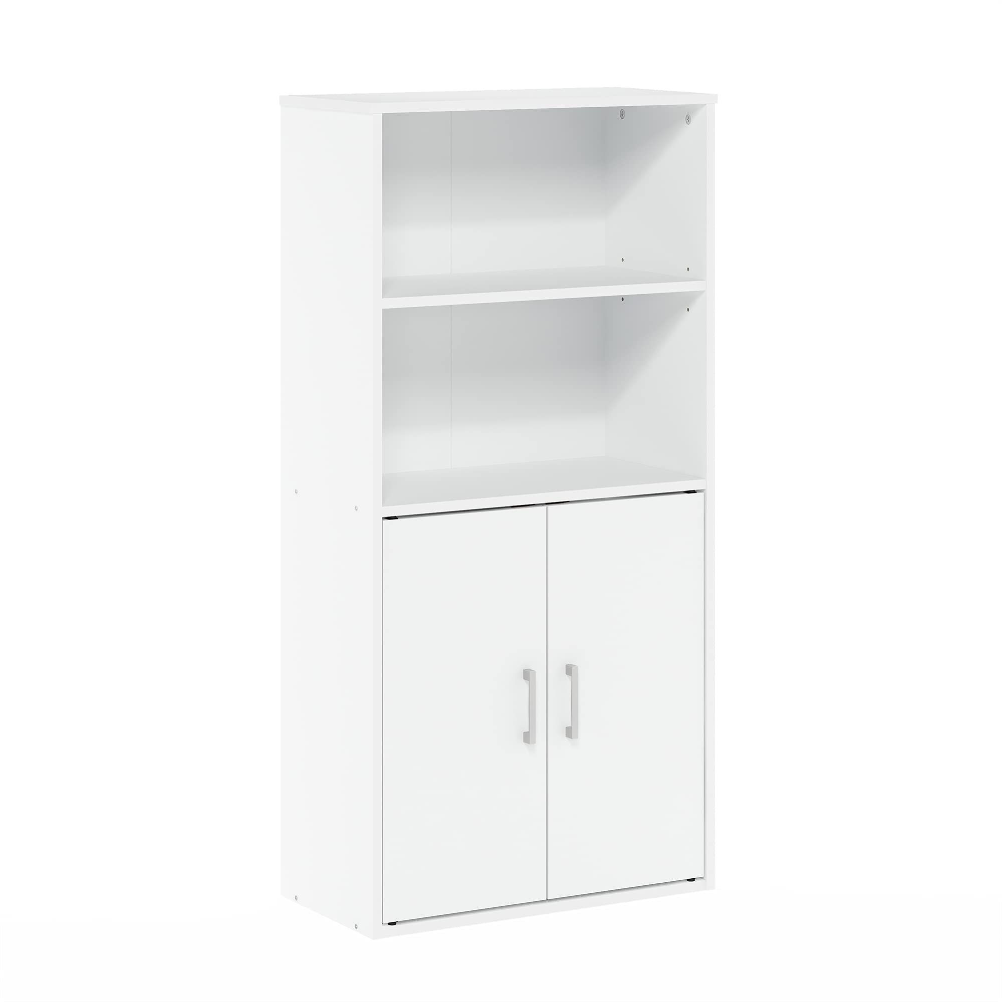 Furinno Pasir 4-Tier Storage Bookcase, Bookshelf, Multipurpose Shelf, White
