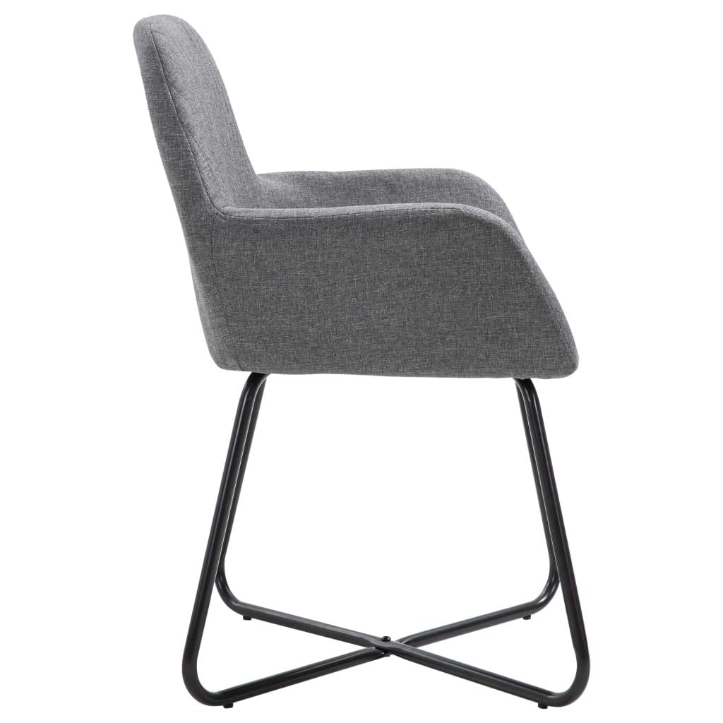 vidaXL Modern Dark Gray Fabric Dining Chairs | Resistant, Comfortable & Stable Design | Perfect for Dining Room or Living Room | Set of 4