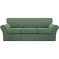 4 Piece Sofa Covers For 3 Cushion Couch Sofa Slipcover Soft Couch Cover For Dogs-Washable Sofa Furniture Covers With 3 Individual Cushion Covers, Feature Jacquard Fabric (3 Cushion Sofa, Loden Frost)