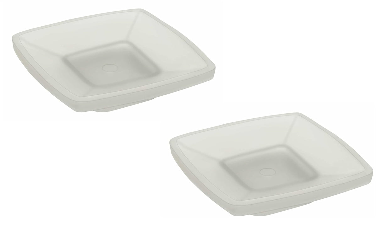 PEFKO PFK043 Table Deck Mounted Frosted Glass Soap Dish/Soap Case/Soap Holder for Bathroom/Washbasin/Kitchen (Square [ Combo Pac