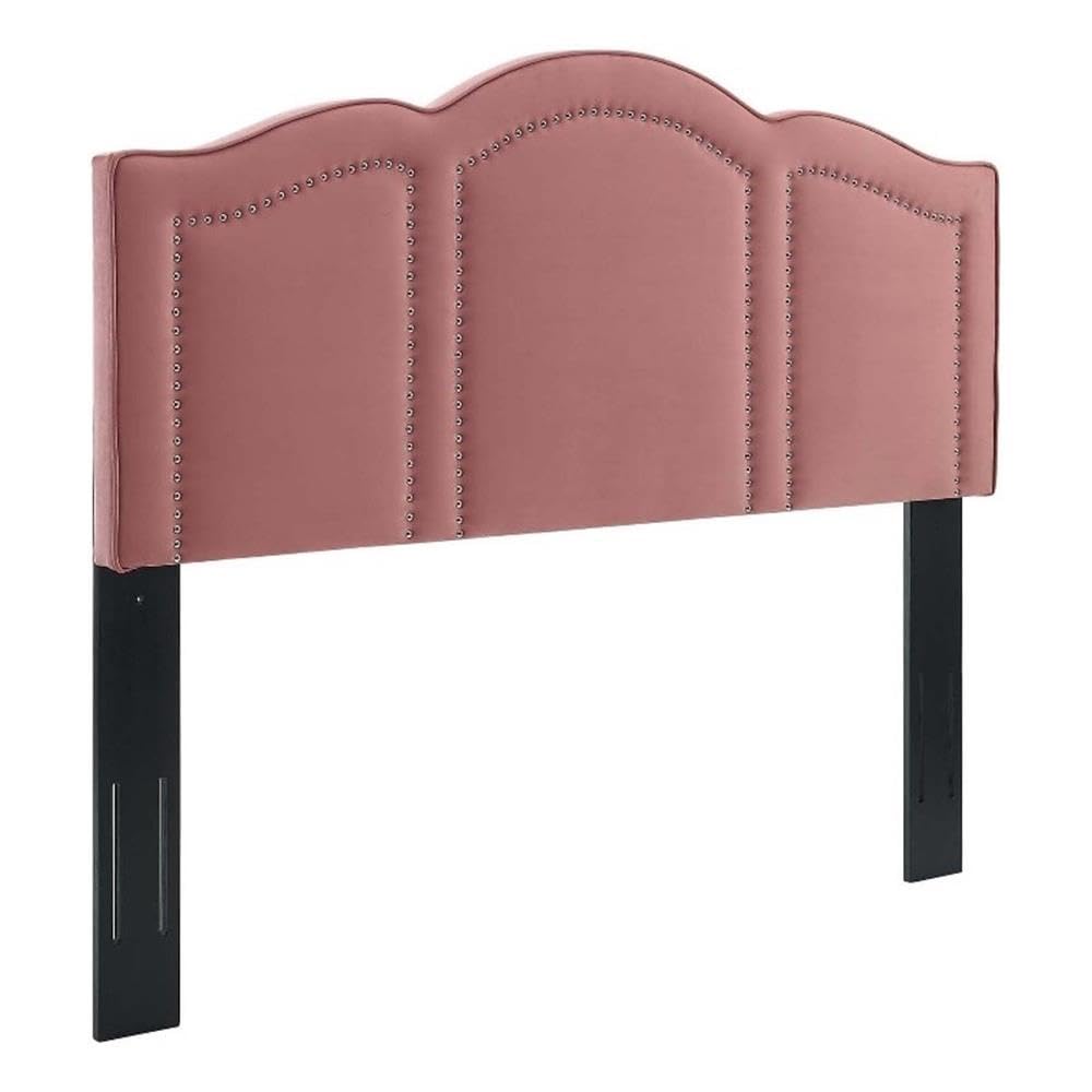 Modway Cecilia Performance Velvet King/California King Headboard in Dusty Rose with Nailhead Detail