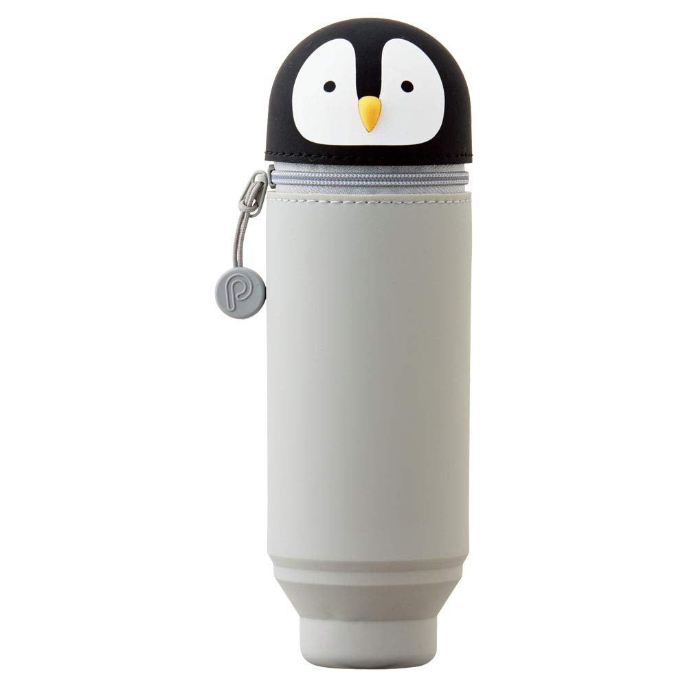 Lihit Lab Kawaii Japanese Penguin Stand Up Pencil Case For School Office College, Cute School Supplies, Animal Pen Holder Pencil