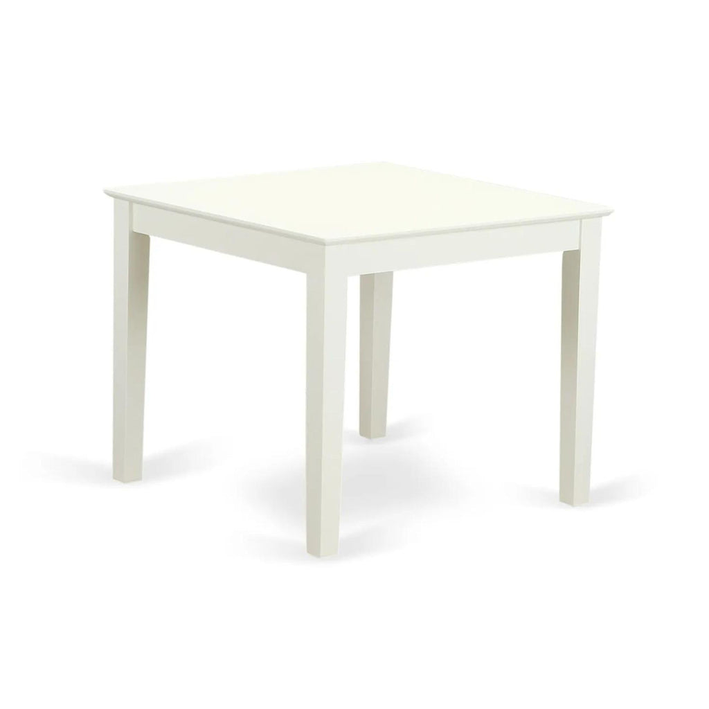 East West Furniture OXT-LWH-T Oxford Square Dining Room Table for Small Spaces, 36x36 Inch, Linen White