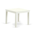 East West Furniture OXT-LWH-T Oxford Square Dining Room Table for Small Spaces, 36x36 Inch, Linen White