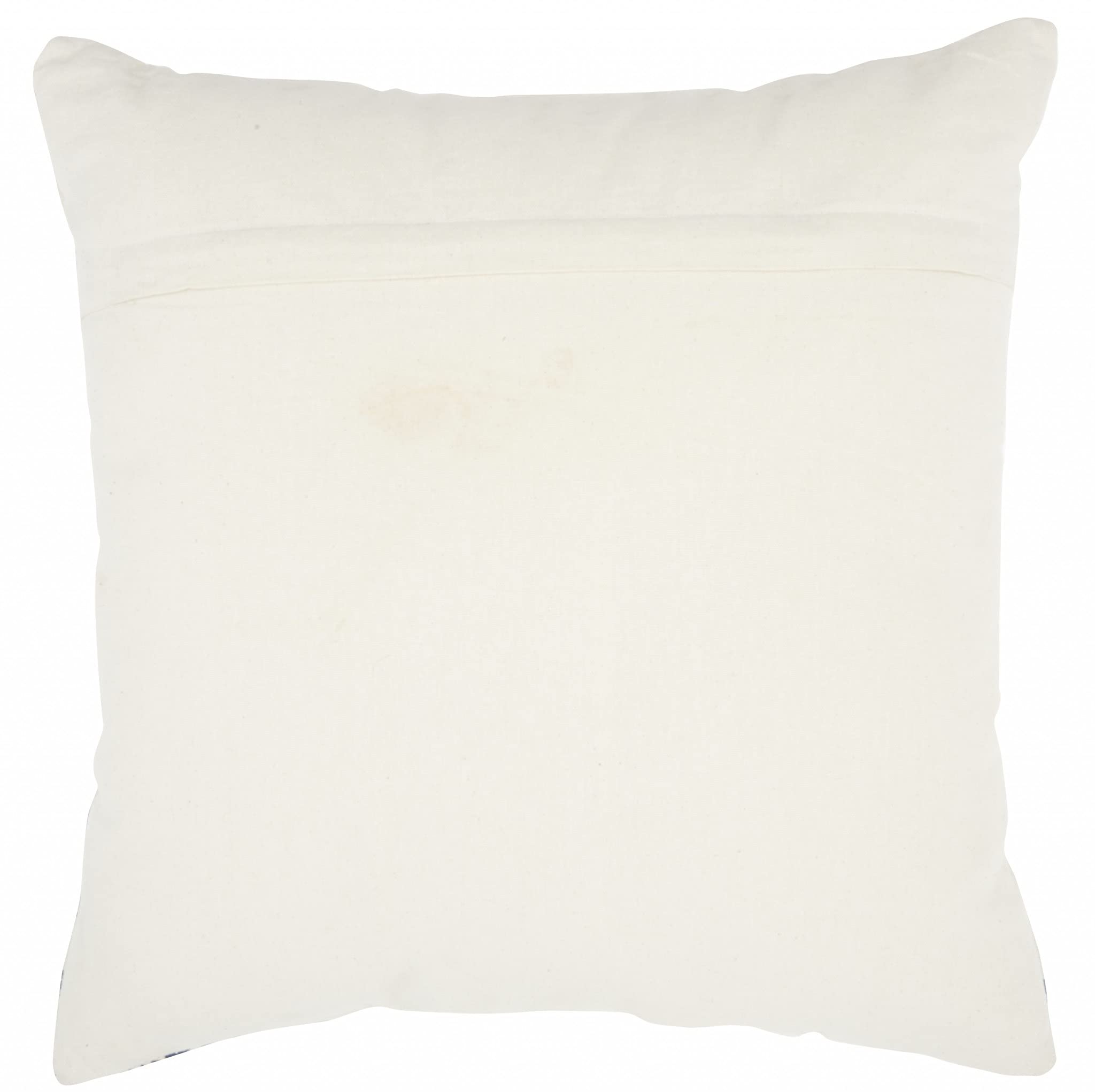 HomeRoots 100% Cotton Red and Ivory Stripes Throw Pillow