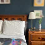 Queen Bed Sheet Set 100% Organic Cotton Gots Certified Queen Flat Sheet, Fitted Sheet And Pillowcase Snow White