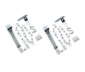 Qcaa Storm Door Crash, Heavy Duty, 4.95X8.5X1.0 Inch, Silver, 2 Pack, Made In Taiwan